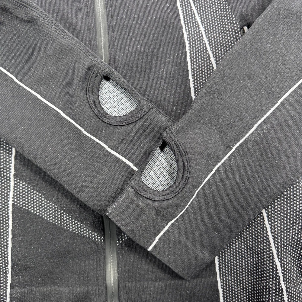 Blanc Noir Womens Black Grey Mesh Back Full Zip Sculpt Hoodie Jacket Size M - Picture 9 of 9